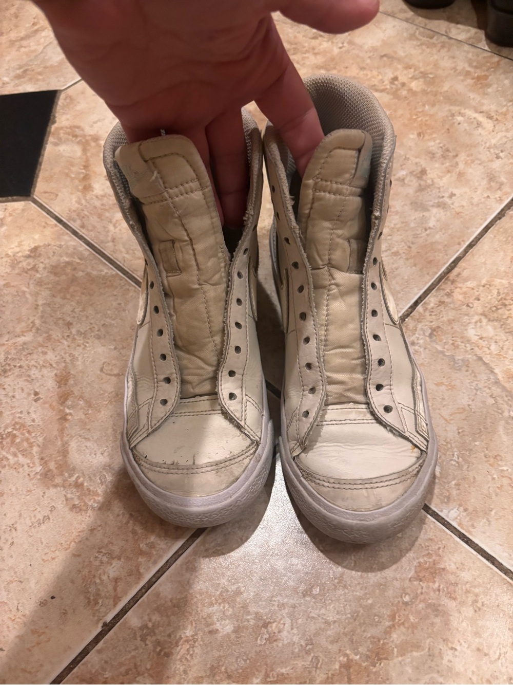 Nike Kids High-Top Sneakers — Off-White